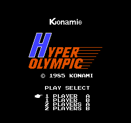 Hyper Olympic Title Screen